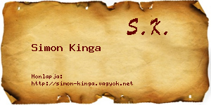 Simon Kinga névjegykártya